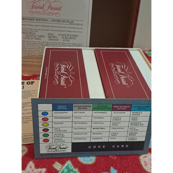 Trivia Pursuit Baby Boomer Subsidiary Card set addition 1983 edition - Picture 4 of 6